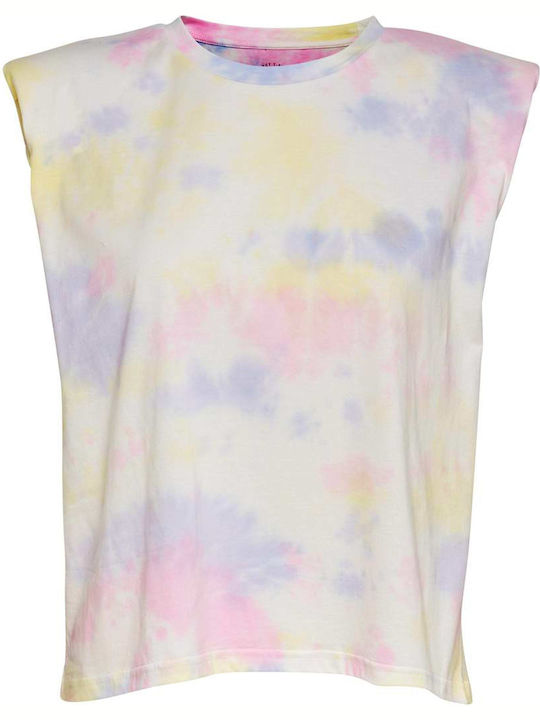 Amy Women's Summer Blouse Cotton Sleeveless Υellow