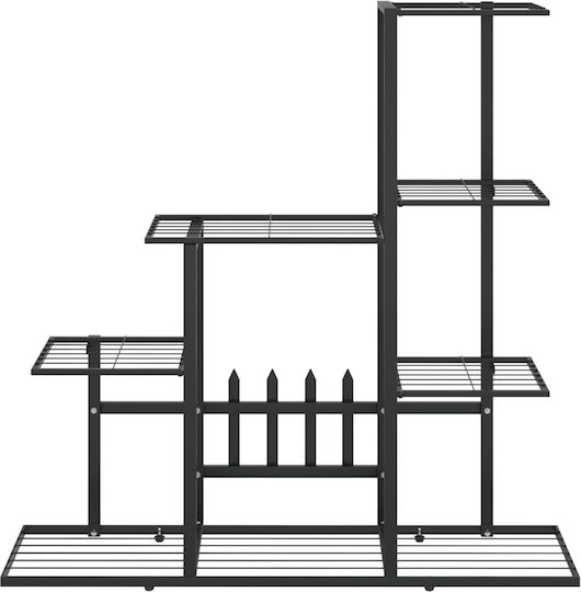 vidaXL Pot Rack Metal Black 94.5cmx25cmx88cmcm.