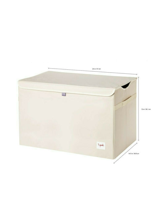 3 Sprouts Children's Folding Storage Box made of Fabric Otter Turquoise 61x37x38cm 1pcs
