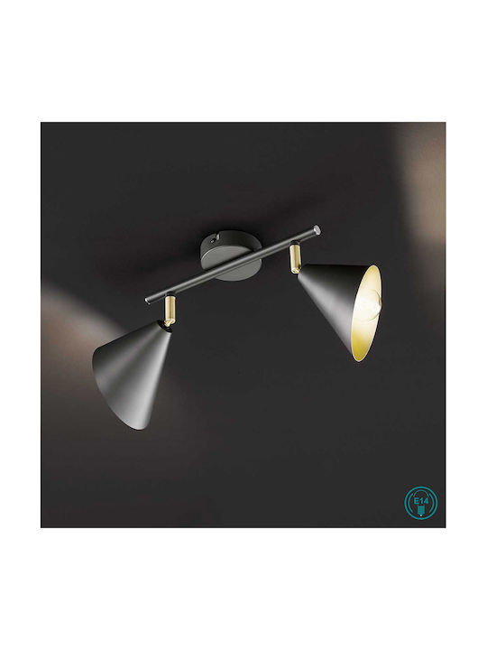 Wofi Gloria 957 Double Spot with Socket E14 in Gray Color
