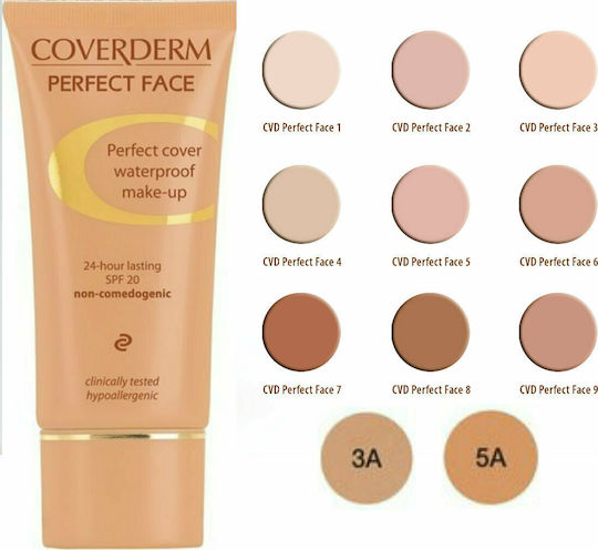 Coverderm Perfect Face Waterproof SPF20 Liquid Make Up 06 30ml