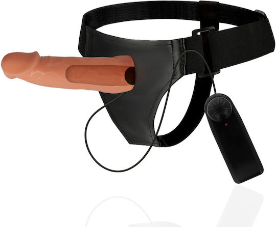 Harness Attraction Willian Harness με Dildo 17cm και Δόνηση στο χρώμα του δέρματος