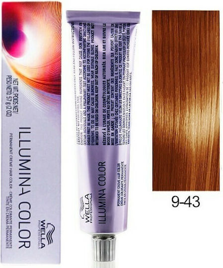 Wella Illumina Color Боя за Коса 9/43 Много Светло Русо Червено Златисто 60ml