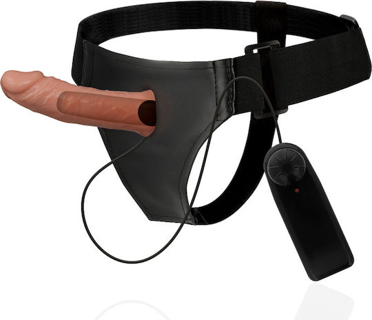 Harness Attraction Benny Harness με Dildo 15cm και Δόνηση στο χρώμα του δέρματος