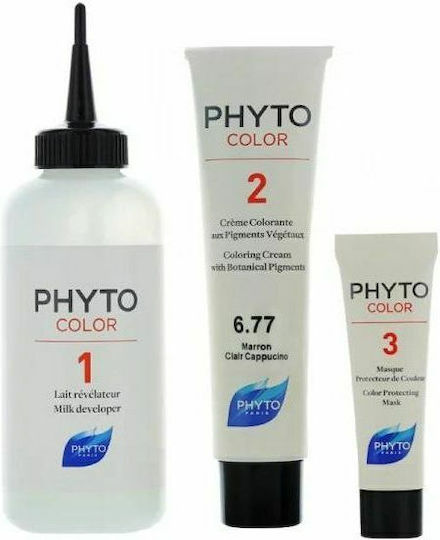 Phyto Phytocolor Βαφή Μαλλιών Χωρίς Αμμωνία 6.77 Μαρόν Ανοιχτό Καπουτσίνο 50ml