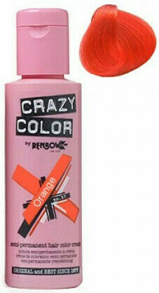 Crazy Color Semi-Permanent Προσωρινή Βαφή Μαλλιών 60 Orange 100ml 15gr