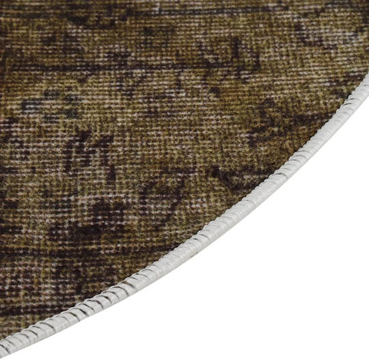 vidaXL Anti-slip Rug Round Multicolour