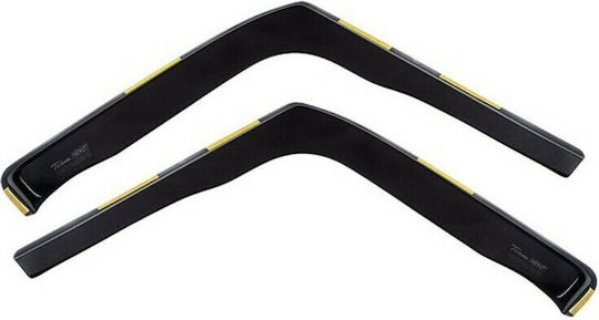 Heko Set of Windbreakers Front Car Dark Fime for Ford Transit Connect 2D 2004-2013 2pcs