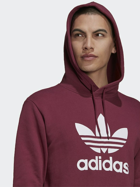 Adicolor Classics Trefoil Sweatshirt with Hood Burgundy