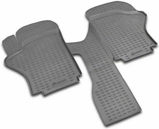 Novline Front Car Mats 2 Pieces Raised Sides for Hyundai H-1 1997-2007 Black