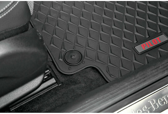 Lampa Σετ Μπροστινά και Πίσω Πατάκια 4τμχ για Fiat Panda 2012+ Μαύρα