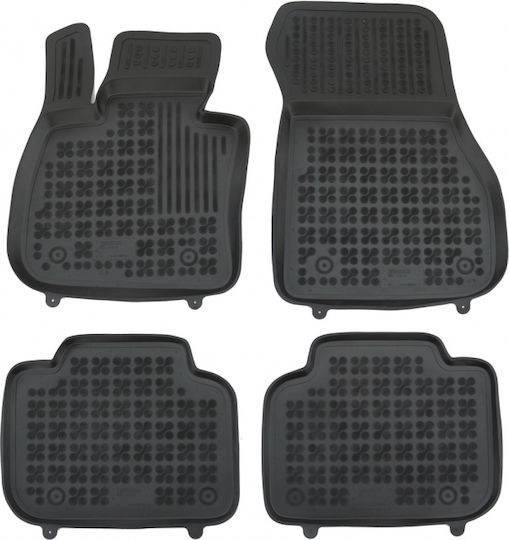 Rezaw Plast Set of Front and Rear Mats 4pcs Tray Type for BMW X2 2017+ Black