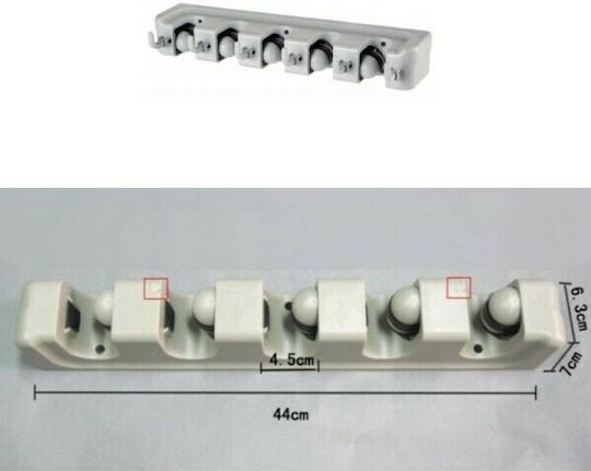 Wall-mounted Mop & Broom Holder 1pcs