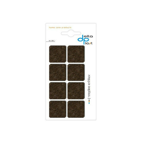 Delta Plast 00097 Square Felts with Sticker 25x25mm 8pcs