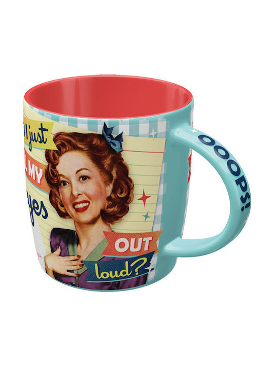 Nostalgic Art Say It 50s, Did I Just Roll My Eyes Out Loud Ceramic Cup Multicolour