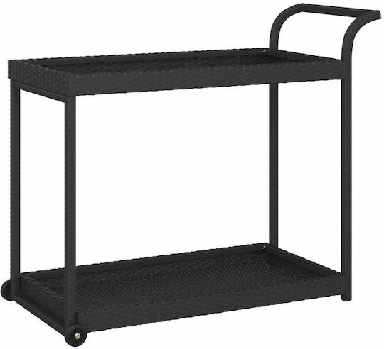 Table Trolley Free Standing 100x45x83cm Black Table Trolley Free Standing 100x45x83cm Black