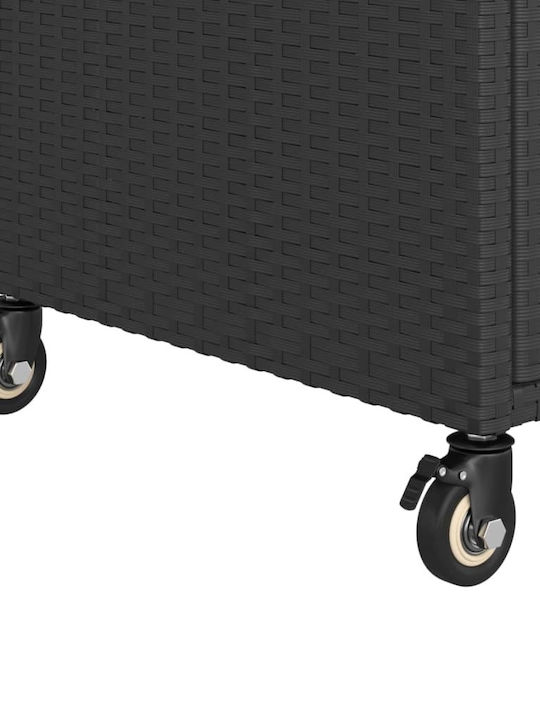 Τραπέζι Μπαρ Εξωτερικού Χώρου Rattan Μαύρο 100x45x97εκ.