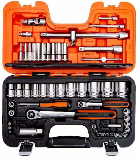 Bahco Set Ratchet 1\2" & 1\4" 56pcs