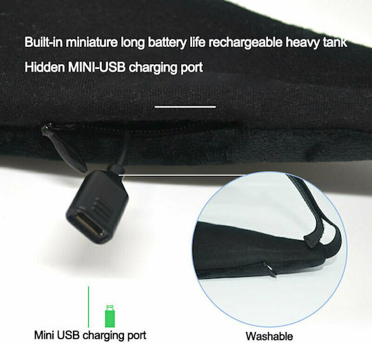 Qiaoyang QA-YZ6 Μάσκα Ύπνου Βαμβακερή με Bluetooth Ακουστικά Μαύρη