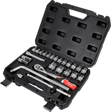 Yato Ratschen- & Steckschlüssel-Sets 1\2" 25Stück