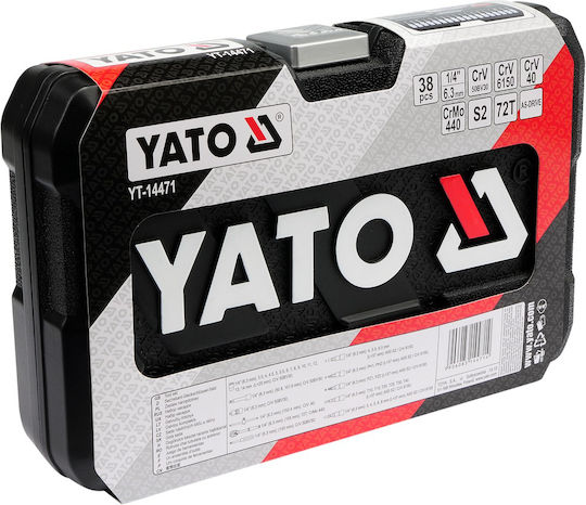 Yato Ratschen- & Steckschlüssel-Sets 1\4" 38Stück