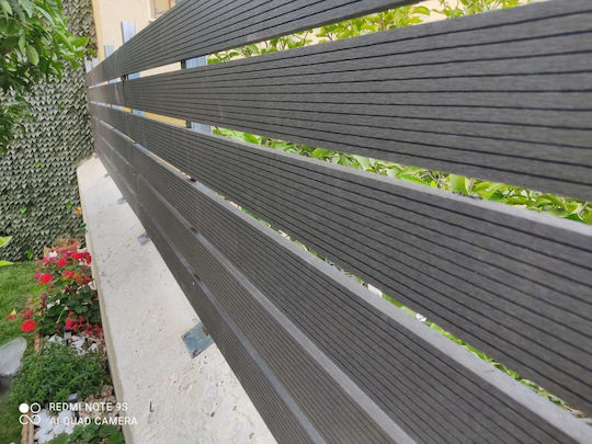 Dedron Umzäunung Deck für den Garten Schwarz aus WPC 290x11x2cm 1Stück Black