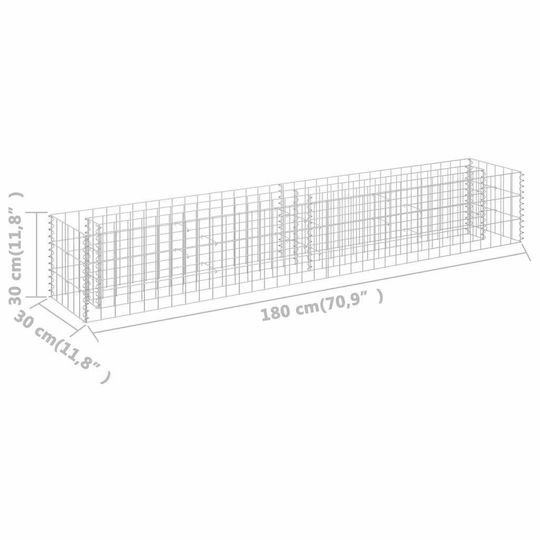 vidaXL Raised Planter Garden Fencing Material 1pcs Silver