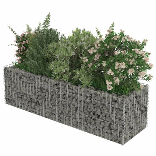 vidaXL Planter Garden Fencing Material 1pcs Silver