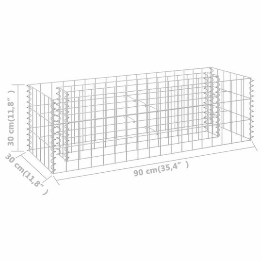 vidaXL Raised Planter Garden Fencing Material 1pcs Silver