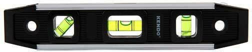 Kendo 35218 Spirit Level Aluminum Magnetic 22.5cm with 3 Eyes