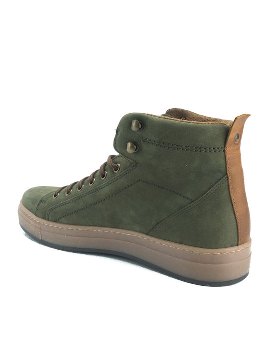 Leather Men's Boots Anatomical Olive
