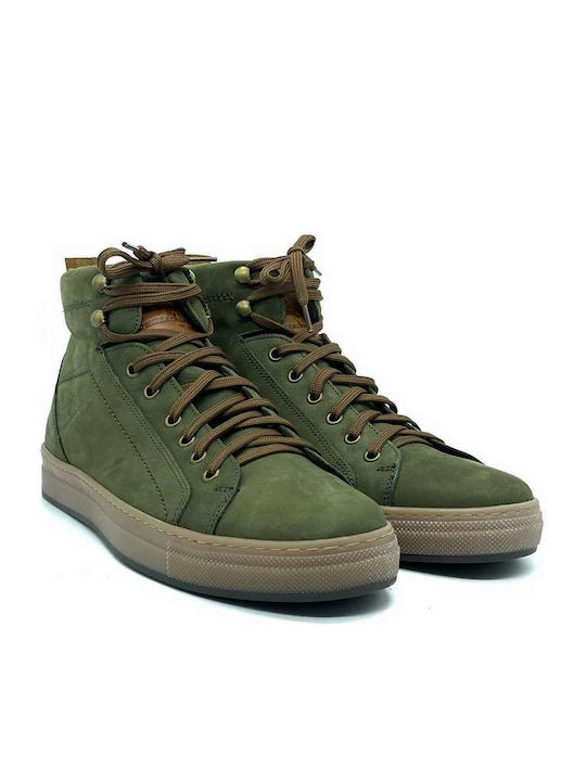 Leather Men's Boots Anatomical Olive