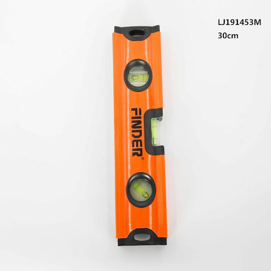 Finder 191453 Spirit Level Aluminum Magnetic 30cm with 3 Eyes