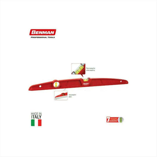 Benman L42 70628 Spirit Level Iron 60cm with 2 Eyes