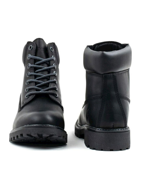 River Leather Black Boots