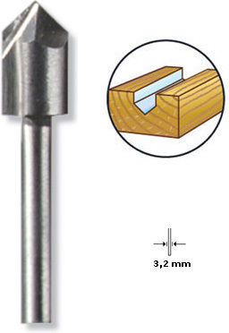 Dremel Cutter Bit HSS for Groove Shaping in Wood 6.4mm x 37mm