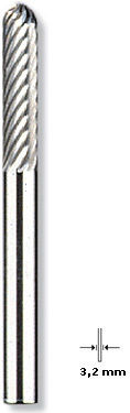 Dremel Cutter Bit Carbide Rounding in Metal \ Wood \ Plastic 3.2mm x 39mm x 3.2mm
