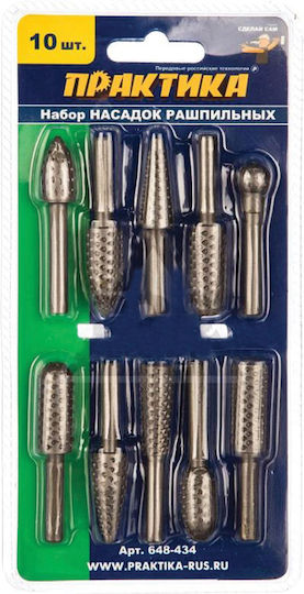 Praktica Set Bits for Grinder Cutter Bit Set 10pcs TO-ST-8776