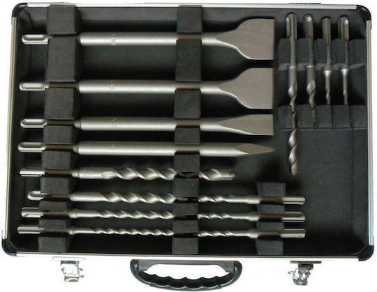 Dewalt Set Pointed Chisel & Chisel Bits & Drill with SDS Plus Socket 15pcs
