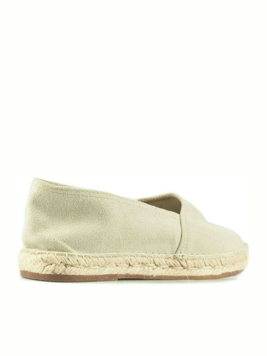 Suede Γυναικείες Εσπαντρίγιες σε Μπεζ Χρώμα
