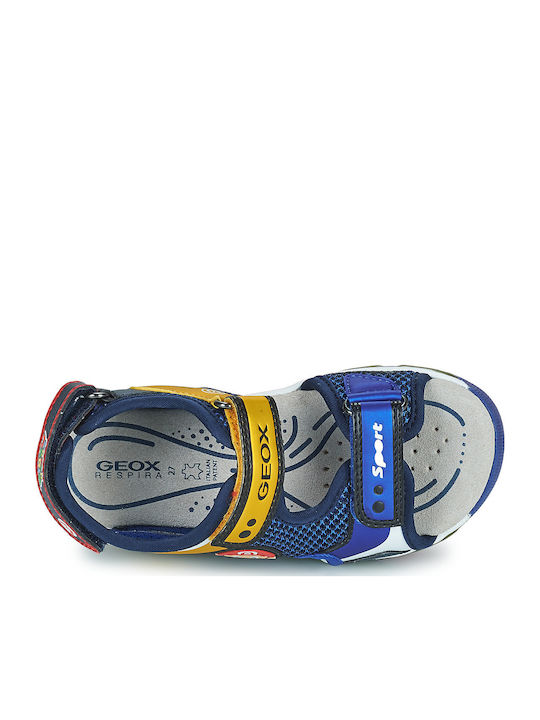 Sandale Copii J SANDAL ANDROID Cu Închidere Hoop & Loop Și Luminite Albastre