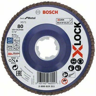 Bosch X-LOCK X571 Grinding Disc Metal 125mm G80