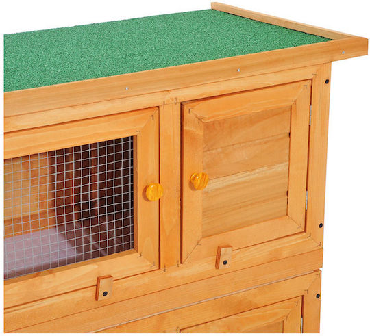 Pawhut Cușcă pentru Rozătoare Din Lemn Cușcă pentru Exterior pentru Animale de Companie 90x45x90cm