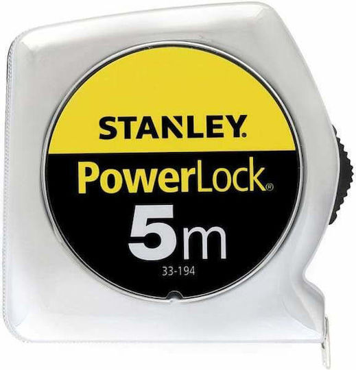 Stanley Power Lock Tape Measure with Auto-Rewind 25mm x 10m