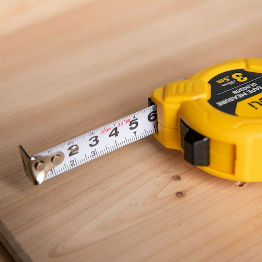 Deli Tape Measure with Auto-Rewind 16mm x 3.5m E