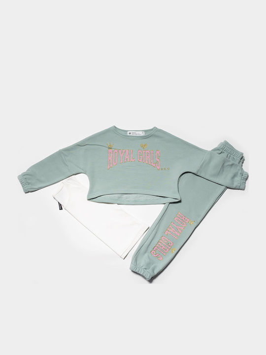 Kinder Sweatpants Set - Jogginganzug Türkis 3Stück