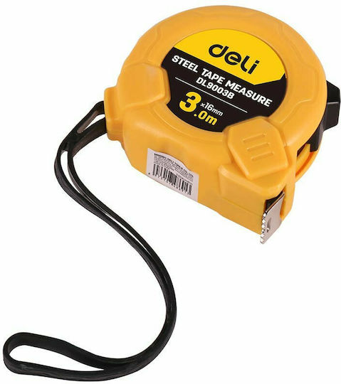 Deli Μετροταινία με Αυτόματη Επαναφορά 16mm x 3m
