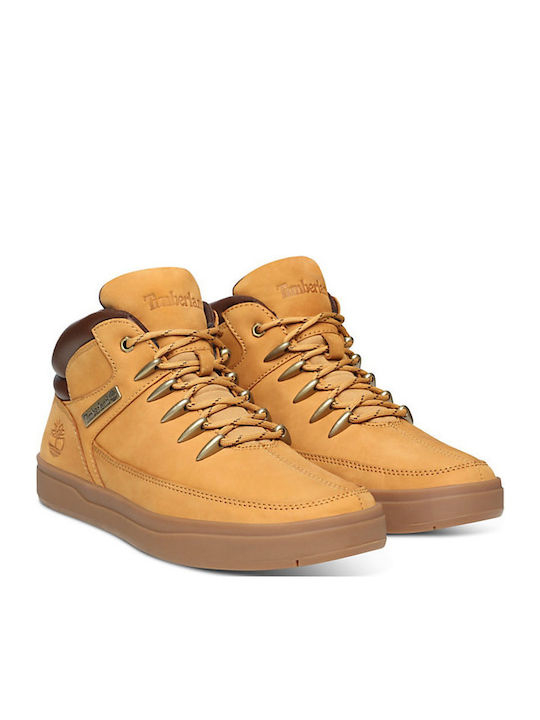 Davis Square Mid Hiker Leather Yellow Men's Boots