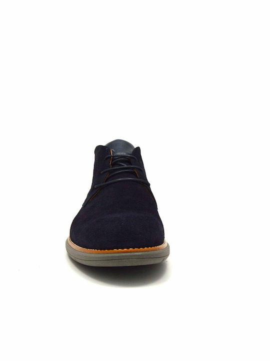 Suede Navy Μπλε Ανδρικά Μποτάκια