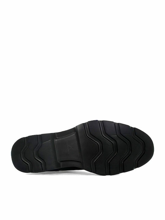 Hernest Leder Schwarz Chelsea Stiefeletten